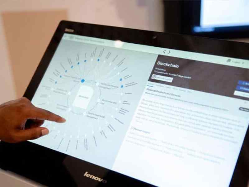 Photo of someone using a touchscreen computer