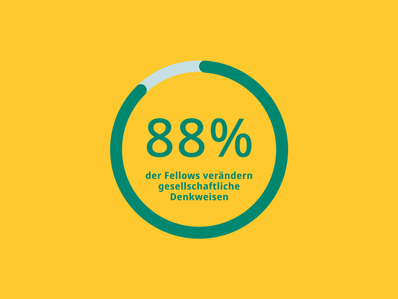 88% der Fellows verändern gesellschaftliche Denkweisen